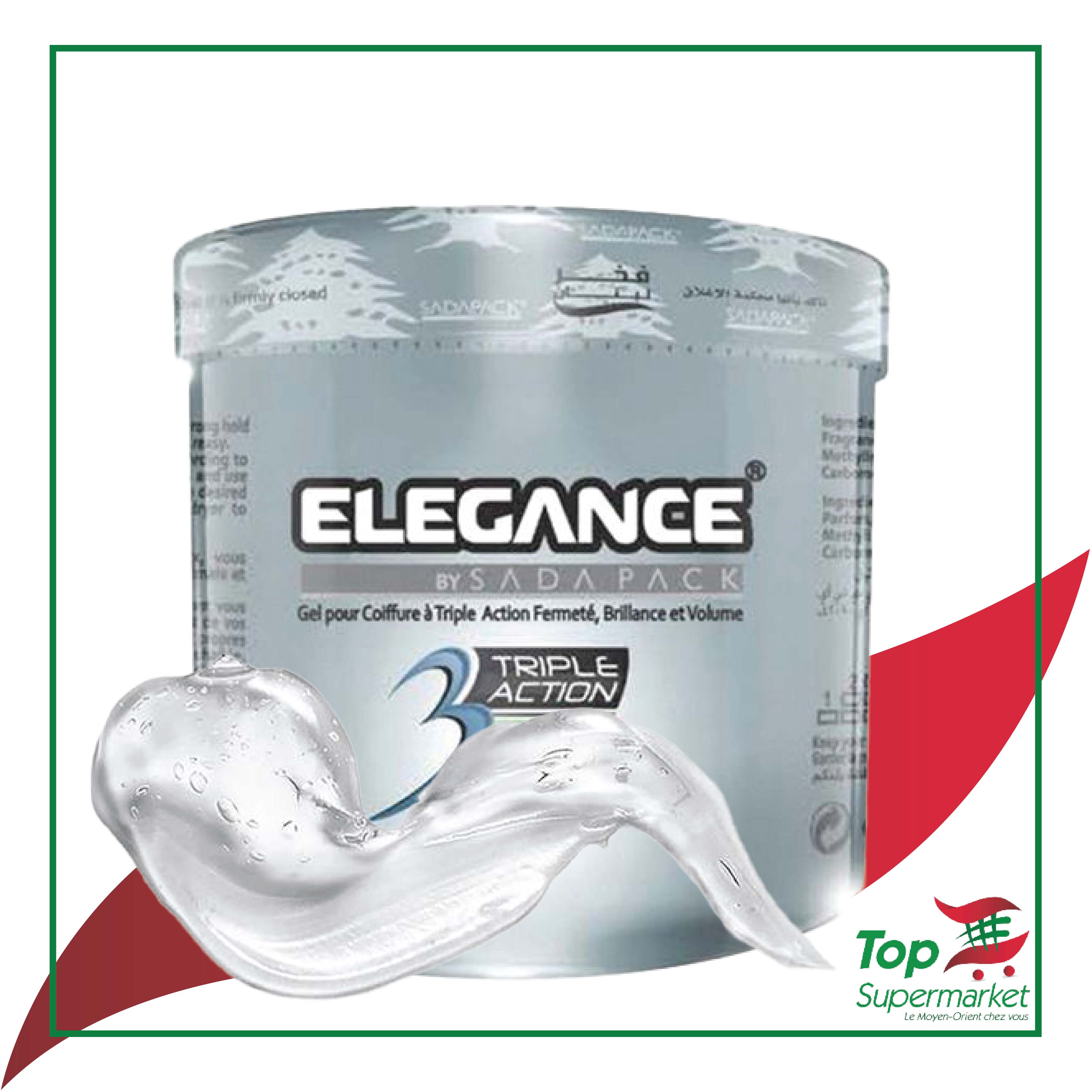 Elegance gel coiffant gris 1L